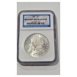 1887 MORGAN DOLLAR  NGC SLABBED BU