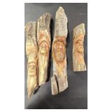 3 - WM TAYLOR WOOD CARVED WALL SCULPTURES