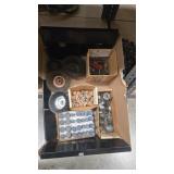 ASSORTED DRILL WIRE BRUSHES, AND SANDING STONES
