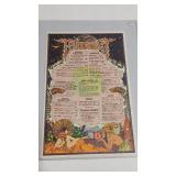 1960 PSYCHEDELIC TRIDENT RESTAURANT MENU