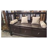 MEDITERRANEAN STYLE ENTRY BENCH W/ TILE INLAY