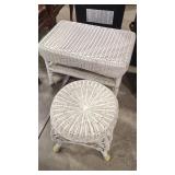 2 WICKER ACCENT TABLES