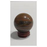 45mm PETRIFIED WOOD SPHERE W/STAND