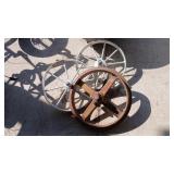 3 ANTIQUE METAL WHEELS