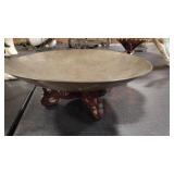 WWII ERA BRASS CHINESE BOWL & STAND