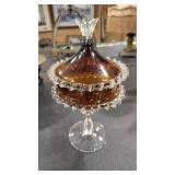 EMPOLI, ITALY  'CIRCUS TENT' GLASS CANDY DISH