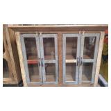 WOOD GLASS FRONT ACCENT CABINT