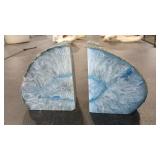 DYED AGATE BOOKENDS