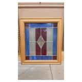 STAINED GLASS PANEL - FRAMED