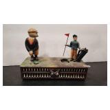 GOLF THEME CAST IRON BANK