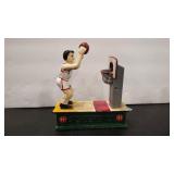 BASKETBALL THEME CAST IRON BANK