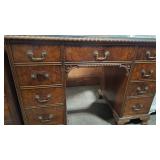 CHIPPENDALE STYLE  DESK W/ GLASS TOP