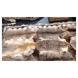 BADGER FOX COYOTE RACOON PELTS THROW