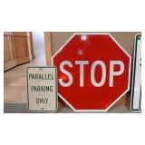 METAL STOP & PARALLEL PARKING SIGNS