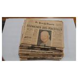 EISENHOWER HEADLINES NEWS PAPERS