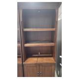 MISSION STYLE LIGHTED BOOKCASE