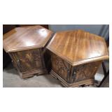 2 - HEXAGONAL ACCENT TABLES/NIGHTSTANDS