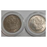 2 - 1884 O MORGAN SILVER DOLLARS