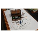 925 & ASSORTED VTG JEWELRY BOX