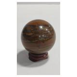 50mm PETRIFIED WOOD SPHERE W/STAND