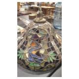 B. ANDERSON 1976 SIGNED STAINED GLASS HANGING