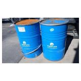 2 50 GALLON METAL DRUMS