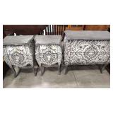 3 - PAINTED ACCENT TABLES W/DRAWERS