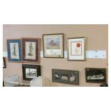 GROUP OF 7 FRAMED PICTURES