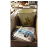 BX W/ VINTAGE TRASH CAN, DRAGSTER MAGAZINES & NET