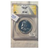 1954 PF65 FRANKLIN SILVER HALF DOLLAR