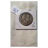 1900 SILVER BARBER QUARTER