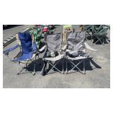 3 FOLDING CAMP CHAIRS