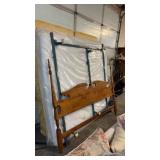 COMPLETE KING SIZE BED W/ CHERRY WOOD HEADBOARD