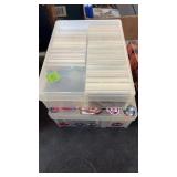2 STORAGE CONTAINERS W/ SPORTS CARDS