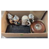 BEER STEINS, MINIATURE ROULETTE WHEEL, LIQOUR CO.