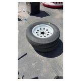 2 TRAILER WHEELS & TIRES