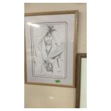 JOSEPH LITTLE HORSE SIGNED PRINT