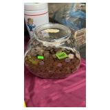 30 POUNDS OF WHEAT PENNIES IN JAR