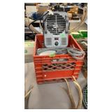 RED CRATE W/ 3 ELECTRIC HEATERS