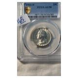 1964-D AU58 SILVER QUARTER