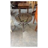 ROUND GLASS TABLE 21' DIA 18' TALL