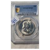 1955 MS63 FRANKLIN SILVER HALF DOLLAR