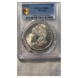 1921 MS62 MORGAN SILVER DOLLAR