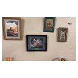 GROUP OF 4 SMALL FRAMED PICTURES
