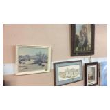 GROUP OF 4 FRAMED PICTURES