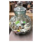 JAR W/ LID W/ MATCHEHBOOKS INSIDE