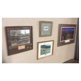 GROUP OF 4 FRAMED PICTURES