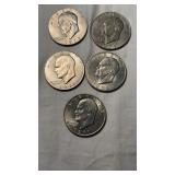 5 EISENHOWER DOLLARS