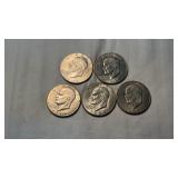5 EISENHOWER DOLLARS