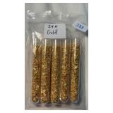 5 TUBES OF 24K GOLD FLAKE